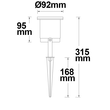 113296 Isoled Aufbaustrahler GU10, IP65, schwarz Produktbild Additional View 1 S