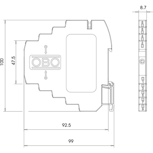 5098450 Obo MDP 4 D 48 T Blitzbarriere 4 polig mit Testfunktion 48V Produktbild Additional View 1 L