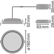 4058075091450 Ledvance DL ALU DN150 14W/4000K WT IP44 Produktbild Additional View 2 S