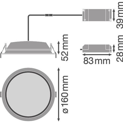 4058075091450 Ledvance DL ALU DN150 14W/4000K WT IP44 Produktbild Additional View 2 L