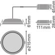 4058075091498 Ledvance DL ALU DN200 25W/3000K WT IP44 Produktbild Additional View 2 S