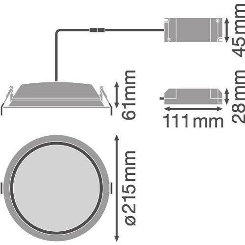 4058075091498 Ledvance DL ALU DN200 25W/3000K WT IP44 Produktbild Additional View 2 L