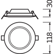 4058075078970 Ledvance DL SLIM DN105 6W/3000K WT IP20 Produktbild Additional View 2 S