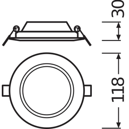 4058075078970 Ledvance DL SLIM DN105 6W/3000K WT IP20 Produktbild Additional View 2 L