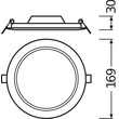 4058075079038 Ledvance DL SLIM DN155 12W/3000K WT IP20 Produktbild Additional View 2 S