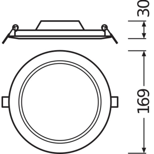 4058075079038 Ledvance DL SLIM DN155 12W/3000K WT IP20 Produktbild Additional View 2 L