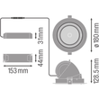 4058075104020 Ledvance SP VARIO DN170 35W/3000K 24DEG WT Produktbild Additional View 2 S