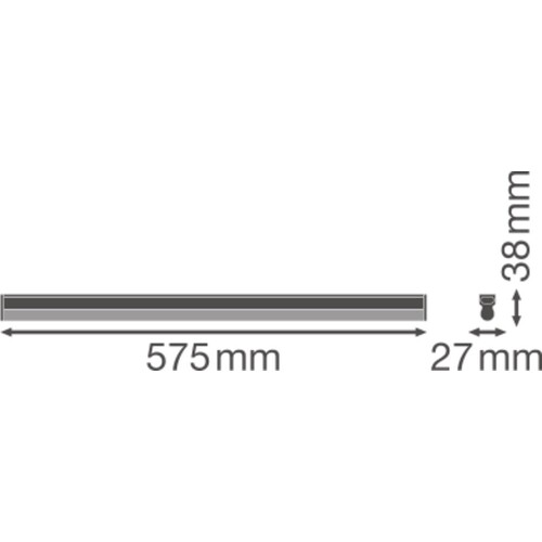 4058075099692 Ledvance LN COMP BATTEN 600 10W/3000K Lichtleiste Produktbild Additional View 2 L