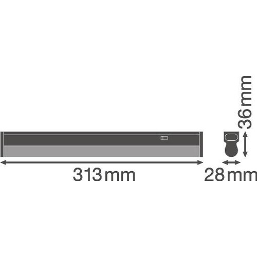 4058075106079 Ledvance LN COMP SWITCH 300 4W/3000K LED Lichtleiste Produktbild Additional View 2 L