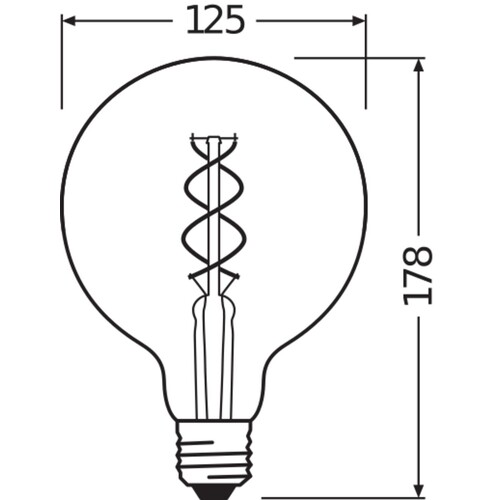 4058075092136 Osram 1906LEDGLOBE 5W/820 230VSFIL E27FS1 Produktbild Additional View 2 L