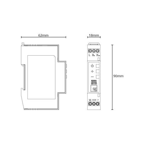 820326 SG Leuchten LEDDIM 400 DIN, REG Dimmer für Hutschiene Produktbild Additional View 2 L