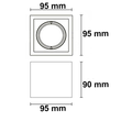 113124 Isoled Deckenaufbauleuchte eckig für GU10, Alu weiß, exkl. Leuchtmittel Produktbild Additional View 1 S