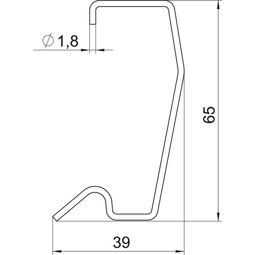 6279800 Obo SP3 Spannbügel für Konsole BKN50 200 65x30x1,8mm Stahl bandverzinkt Produktbild Additional View 1 L