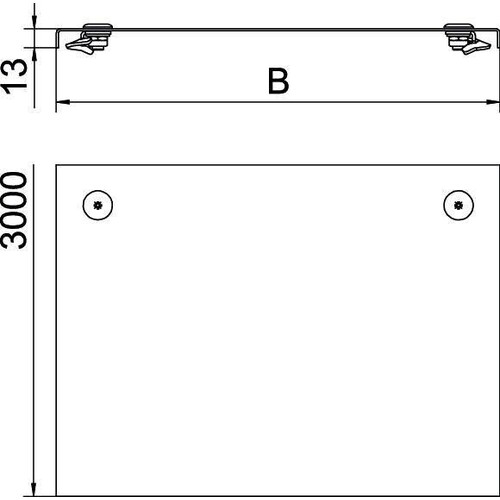 6051367 Obo DRL 200 FT Deckel mit Drehriegel für Kabelrinne und Kabelleit Produktbild Additional View 1 L