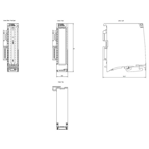 6ES7522-1BH01-0AB0 Siemens S7 1500, DQ 16X24V DC/0.5A HF Produktbild Additional View 2 L