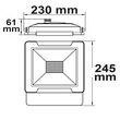 113364 Isoled LED Fluter 50W, neutralweiß, schwarz, IP65 Produktbild Additional View 1 S