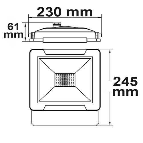 113364 Isoled LED Fluter 50W, neutralweiß, schwarz, IP65 Produktbild Additional View 1 L