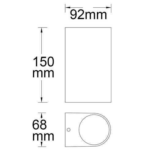 113295 Isoled Wandlampe Siara Up&Down IP54, 2xGU10, weiß Produktbild Additional View 1 L