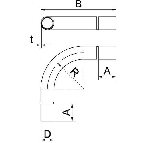 2046762 Obo SB25W V4A Edelstahlrohrbogen ohne Gewinde ø25mm Edelstahl, rostfrei Produktbild Additional View 1 L