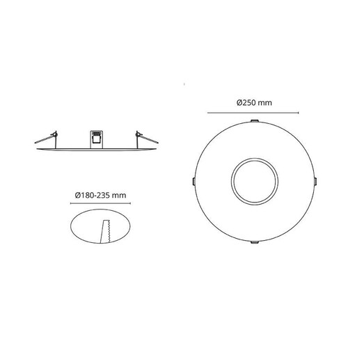 009227 SG Leuchten REHAB RING weiss matt, 250mm für Downlights Produktbild Additional View 1 L