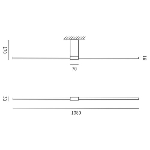 68-456801ww Design Living LANCIA M WL weiß LED Produktbild Additional View 1 L