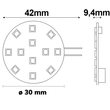 112330 Isoled G4 LED 12SMD, 2W, neutralweiß, Pin seitlich Produktbild Additional View 2 S