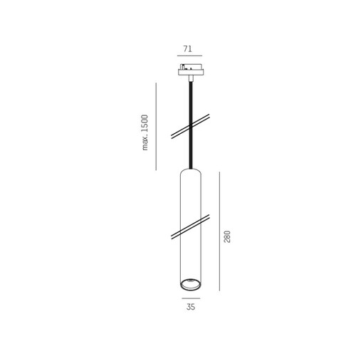 662-003020529550 Trigga TRIGGA HL LANG DIR. SYS 6W FL 3000K DM 35 H280 Produktbild Additional View 1 L