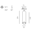 662-001020229550 Trigga TRIGGA DIR.ADAPTER SYS 6W SP 3000K DM 35 H164 Produktbild Additional View 1 S