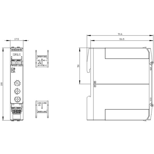 3RP2505-1AB30 Siemens ZREL MULTIFUNK 1WECHSLER ACDC24V SCHRAUB Produktbild Additional View 2 L