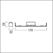 22169693 Zumtobel SUP2 TRACK MECHANICAL CON BK Verbinder (mechanisch) Produktbild Additional View 1 S