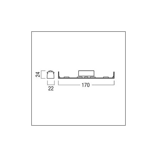 22169693 Zumtobel SUP2 TRACK MECHANICAL CON BK Verbinder (mechanisch) Produktbild Additional View 1 L