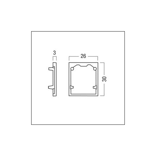 22169707 Zumtobel SUP2 TRACK U END PLATE BK Abschlussplatte Produktbild Additional View 1 L