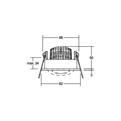 12353073 Brumberg LED Einbaustrahler 350mA,6W,3000K,IP65 Produktbild Additional View 1 L