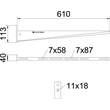 6420927 Obo AW 15 61 FT 2L Wand  und Stielausleger mit 2 Befestigungslöchern Produktbild Additional View 1 S