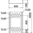 6062006 Obo BKRS 1040 FS Kabelrinne BKRS begehbar 100x400x3000 Stahl bandverzinkt Produktbild Additional View 1 S