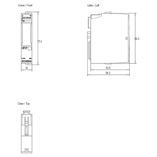 6ES7134-6HB00-0DA1 Siemens ET 200SP AI 2 X U/I 2 , 4 Wire HS Produktbild Additional View 2 L