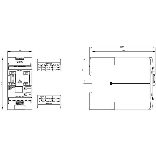 3SK2122-1AA10 Siemens SIRIUS SICHERHEITSSCHALTGERAET 20 F-DI Produktbild Additional View 2 L