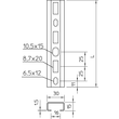 1109863 Obo CM3015P1000FT Profilschiene gelocht, Schlitzweite 16mm 1000x30x15 S Produktbild Additional View 1 S
