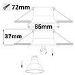 113280 Isoled Einbaustrahler rückversetzt rund für GU10/MR16 weiß, m Produktbild Additional View 1 S