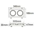 112577 Isoled Einbaurahmen AR111, eckig, 2 fach, schwenkbar Produktbild Additional View 1 S