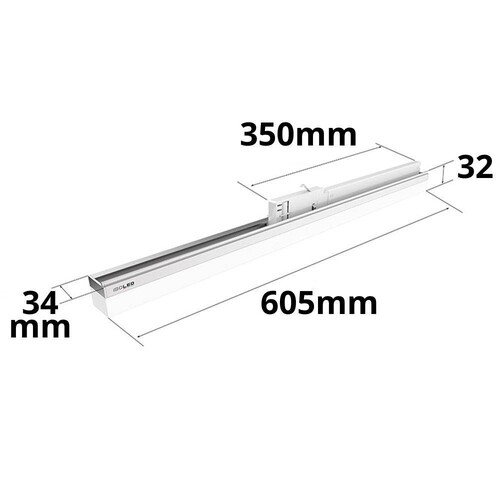 113021 Isoled 3 Phasen Linearleuchte, 20W, warmweiß, weiß Produktbild Additional View 2 L