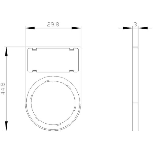 3SU1900-0AR10-0AA0 Siemens SCHILDTRAEGER Produktbild Additional View 1 L