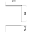 6114230 Obo GKH OTGARW Oberteil halogenfrei Außeneck, glatt  Polycarbon Produktbild Additional View 1 S