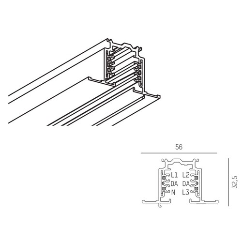 208-19106703 Molto Luce GLOBAL TRACK PULSE DALI SCHIENE-HV Produktbild Additional View 1 L