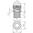 2022989 Obo V TEC VM LL25 SW Kabelverschraubung vollmetrisch lang 24 Produktbild Additional View 1 S