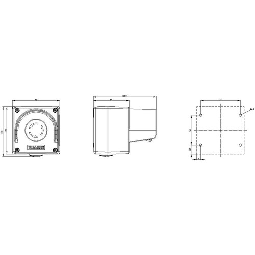 3SU1851-0NB00-2AC2 Siemens GEHAEUSE METALL, 1 BEFEHLSSTELLE Produktbild Additional View 2 L