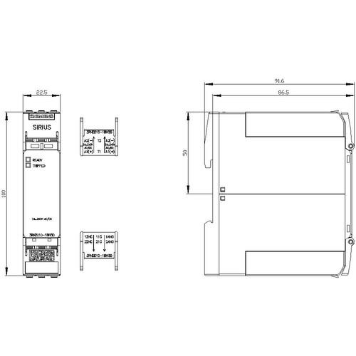 3RN2010-1BW30 Siemens THERMISTOR MOTORSCHUTZ 2W BIMETALL Produktbild Additional View 2 L