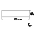 113427 Isoled LED Office Hängeleuchte UP/DOWN, eckig 30x120cm, UGR19, 40W, we Produktbild Additional View 1 S