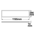 113427 Isoled LED Office Hängeleuchte UP/DOWN, eckig 30x120cm, UGR19, 40W, we Produktbild Additional View 2 S