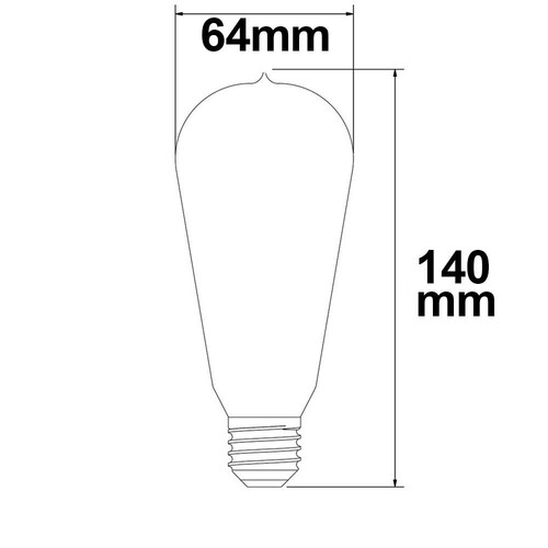 113325 Isoled E27 Vintage Line LED ST64 Birne 8W ultrawarmweiß, dimmbar Produktbild Additional View 2 L